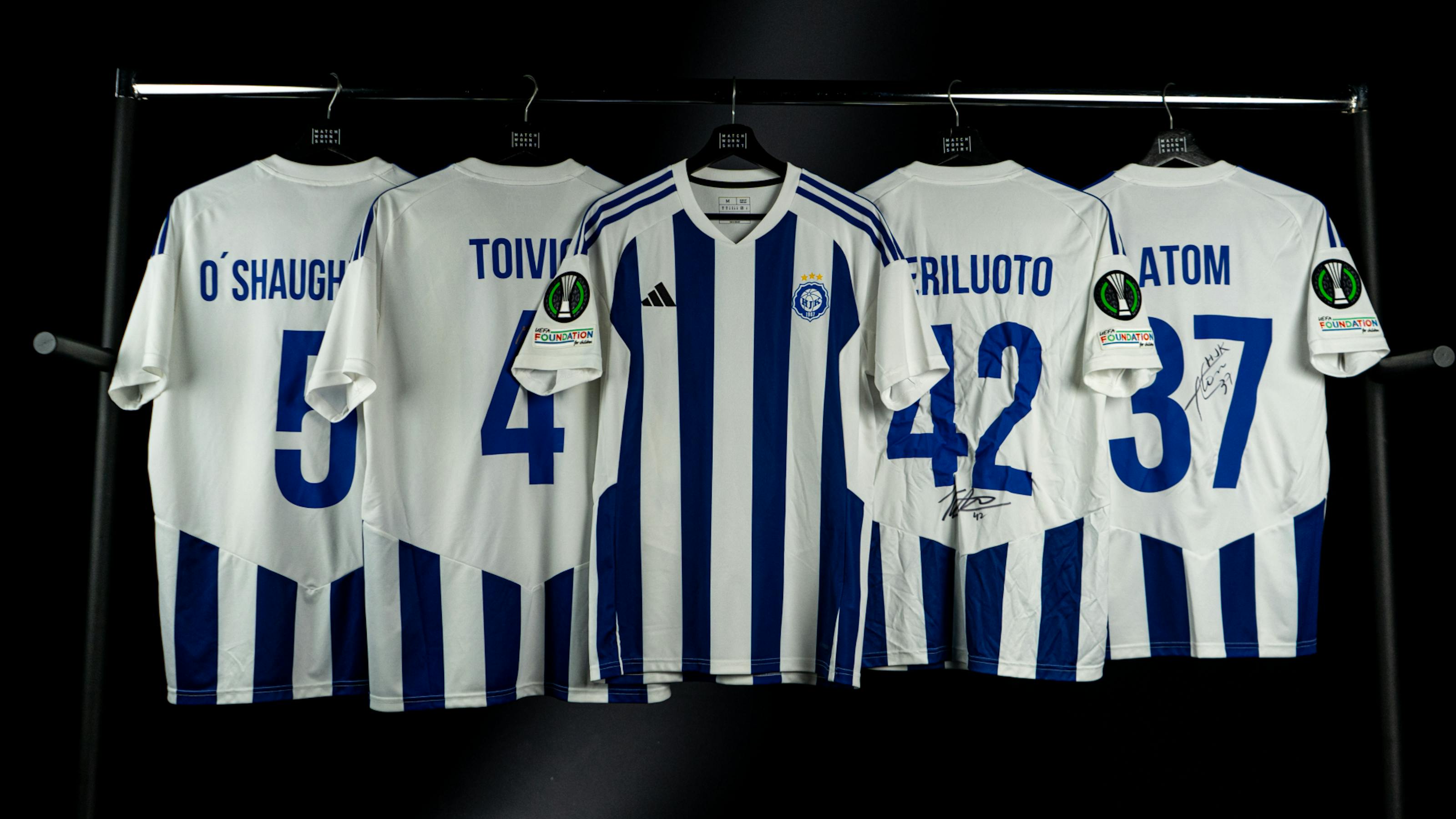 再入荷商品 Official Auctions Shirts Match-Worn Football Helsinki HJK ウェア