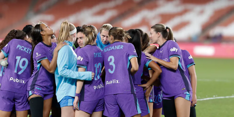 event banner for Racing Louisville W - Orlando Pride W