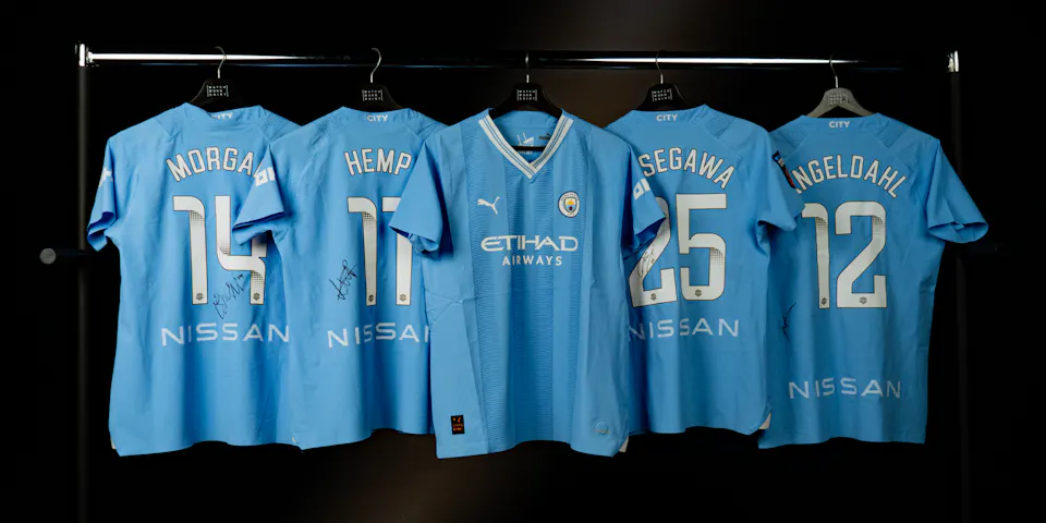 event banner for Manchester City Women 10 Year Anniversary