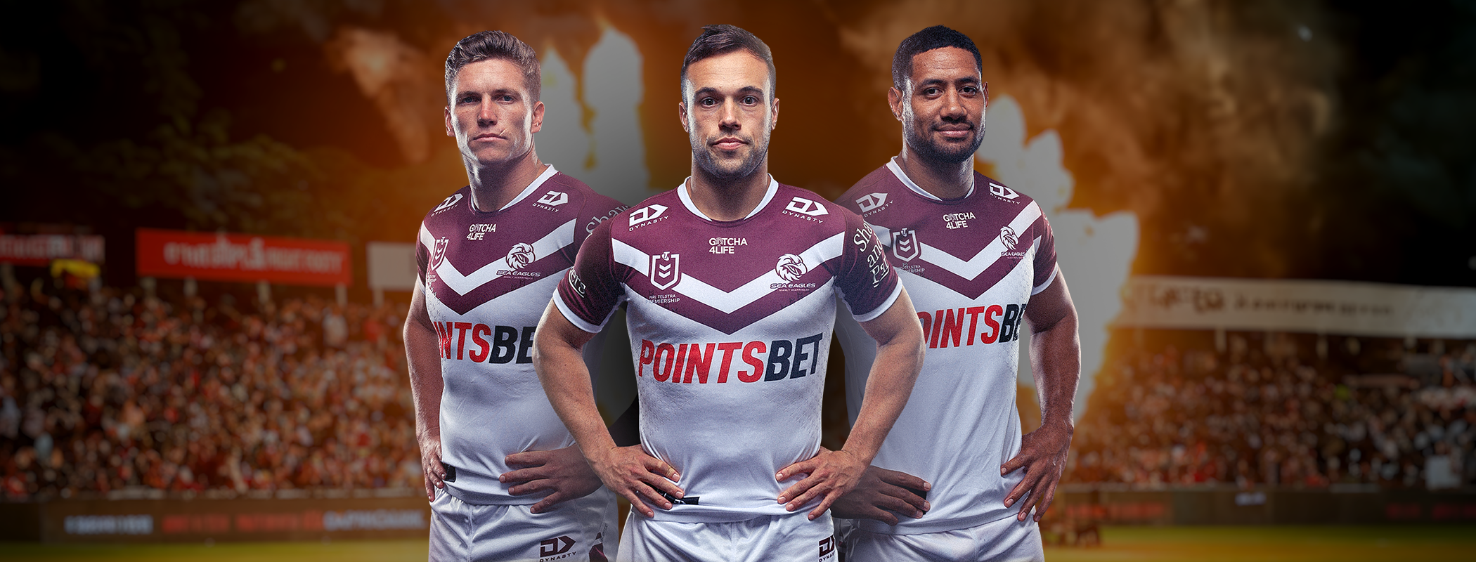 event banner for Manly Warringah Sea Eagles - Gotcha4Life Cup