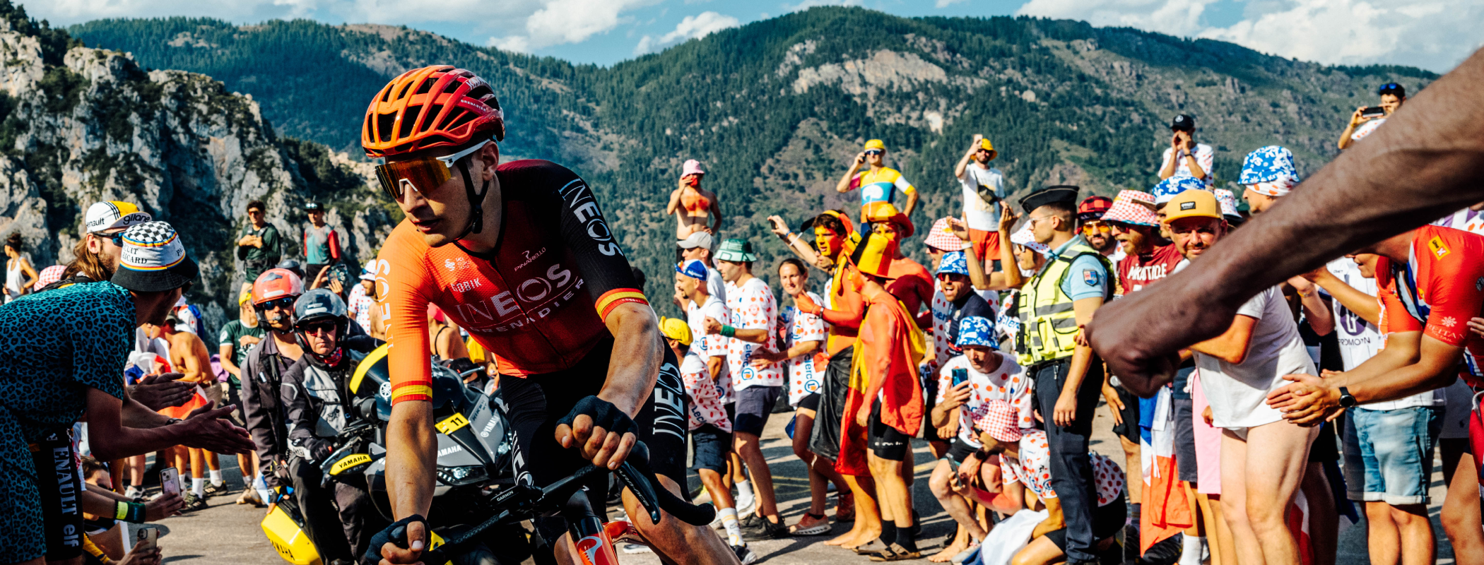 event banner for INEOS Grenadiers Cycling Team | Tour de France Week 3 