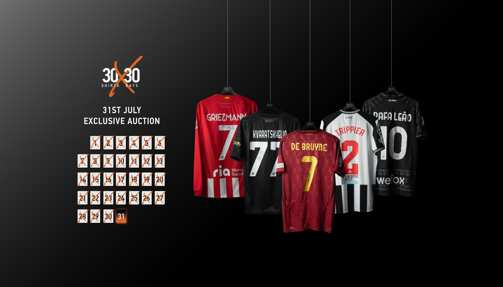 event banner for Exclusive Auction | July