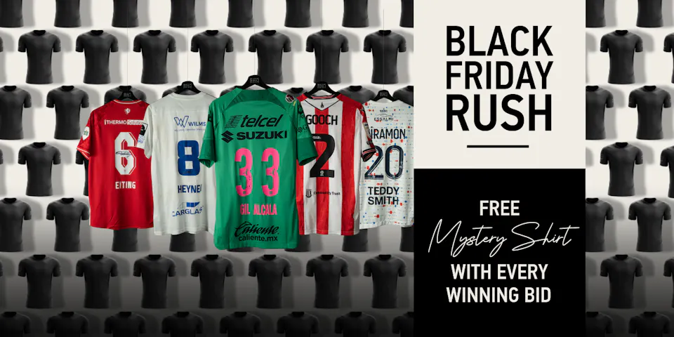 event banner for Black Friday Rush | Day 3 | Free Mystery Shirt With Every Winning Bid