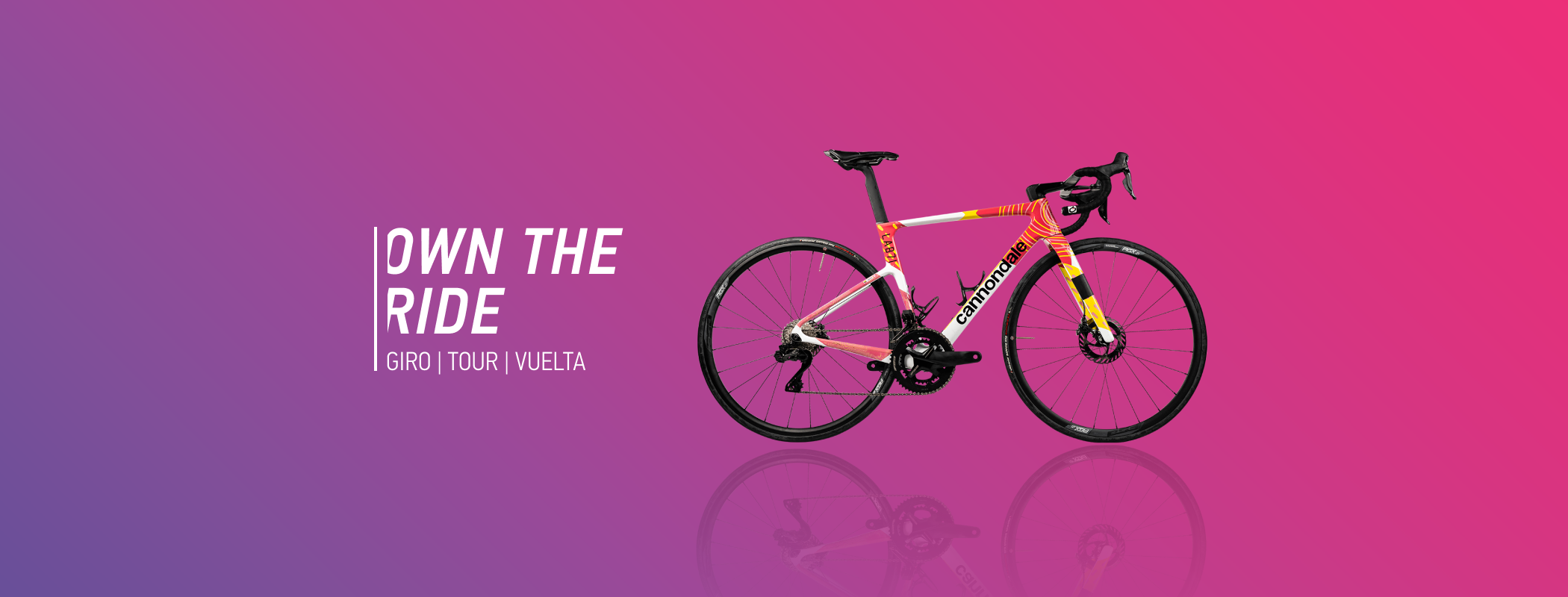 event banner for EF Education-Easypost | Own The Ride | Grand Tours