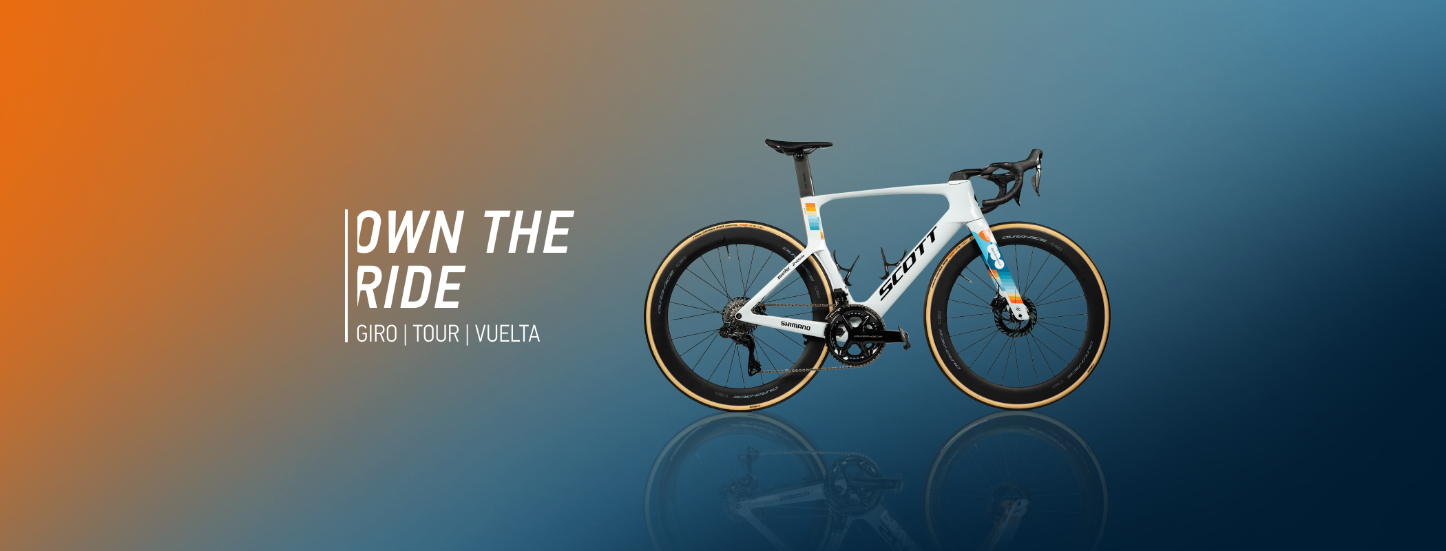 event banner for Team dsm-firmenich PostNL | Own The Ride | Grand Tours