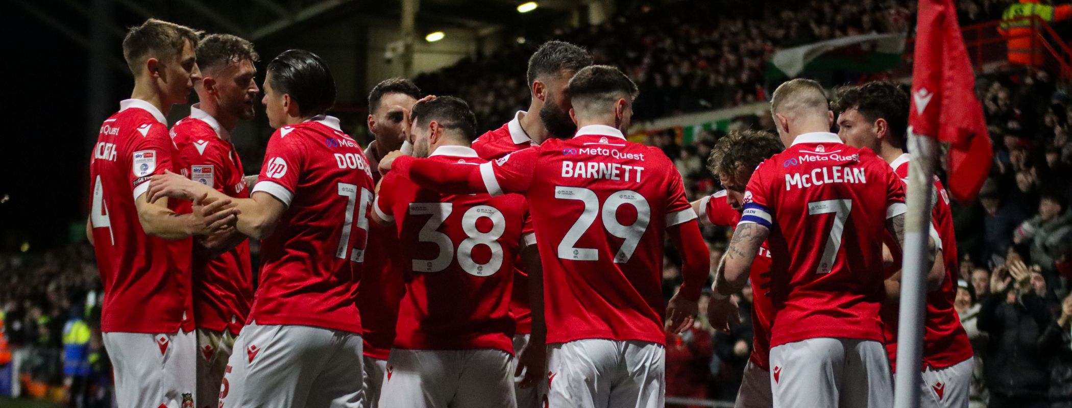 event banner for Wrexham A.F.C. - Birmingham City