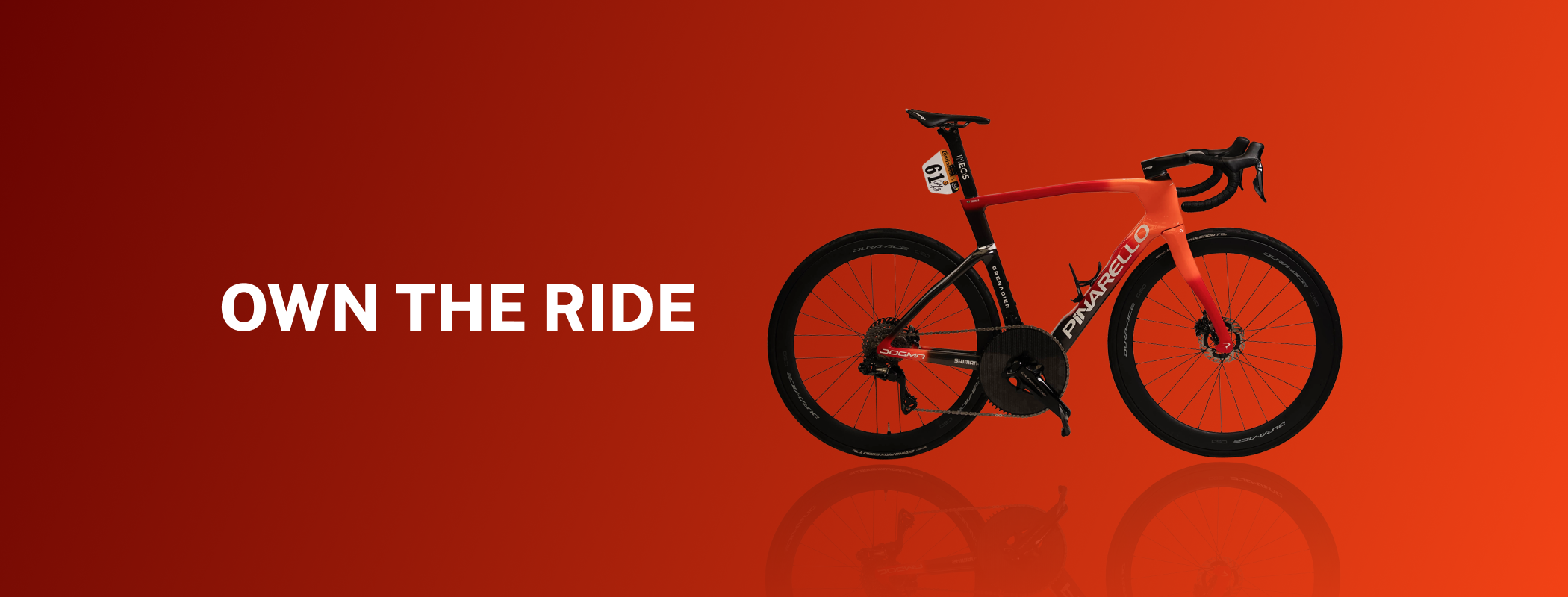 event banner for INEOS Grenadiers Cycling Team | Own the Ride | Specials