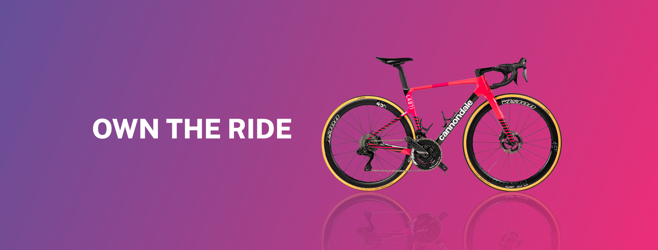event banner for EF Education - Easypost | Own the Ride | Grand Tours