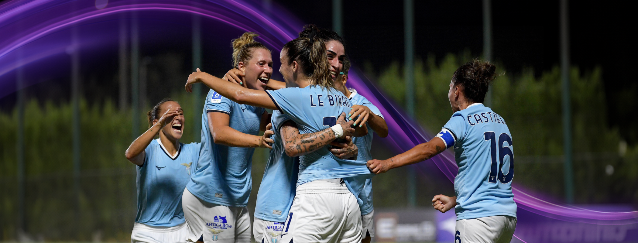 event banner for SS Lazio Women - International Women's Day