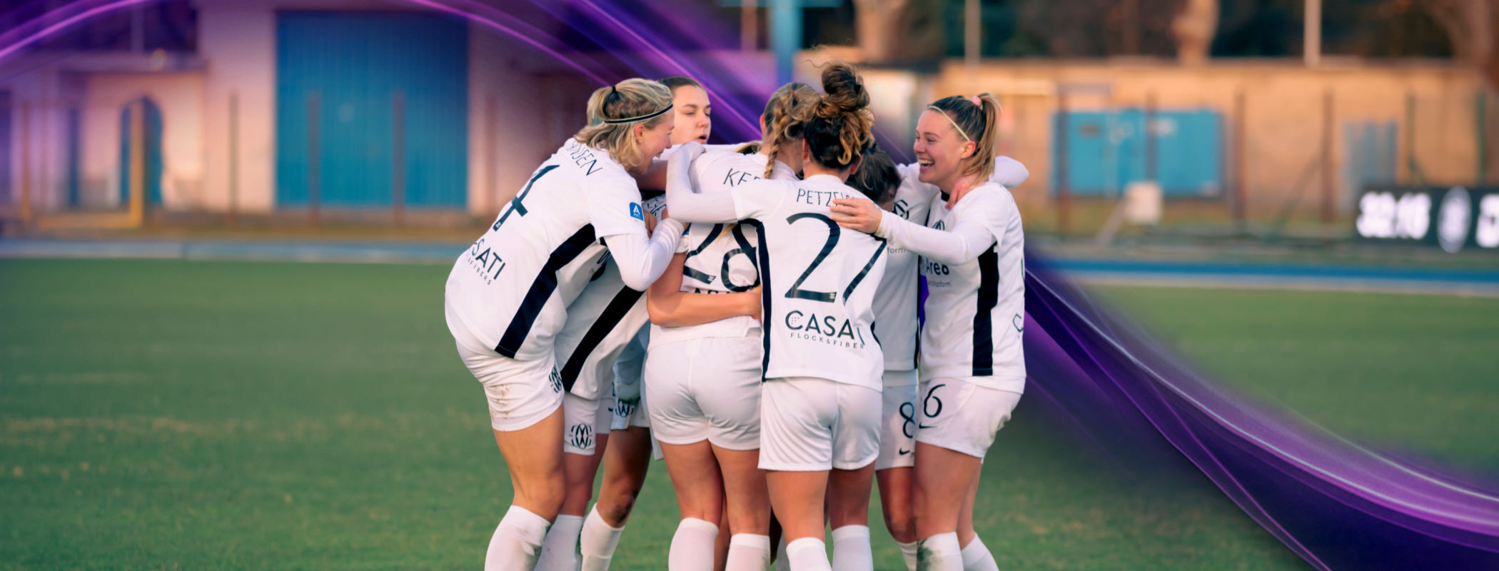 event banner for Como Women vs U.S. Sassuolo Calcio Femminile