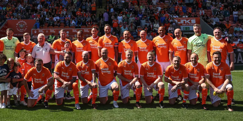 event banner for Blackpool Play-Off Legends Game