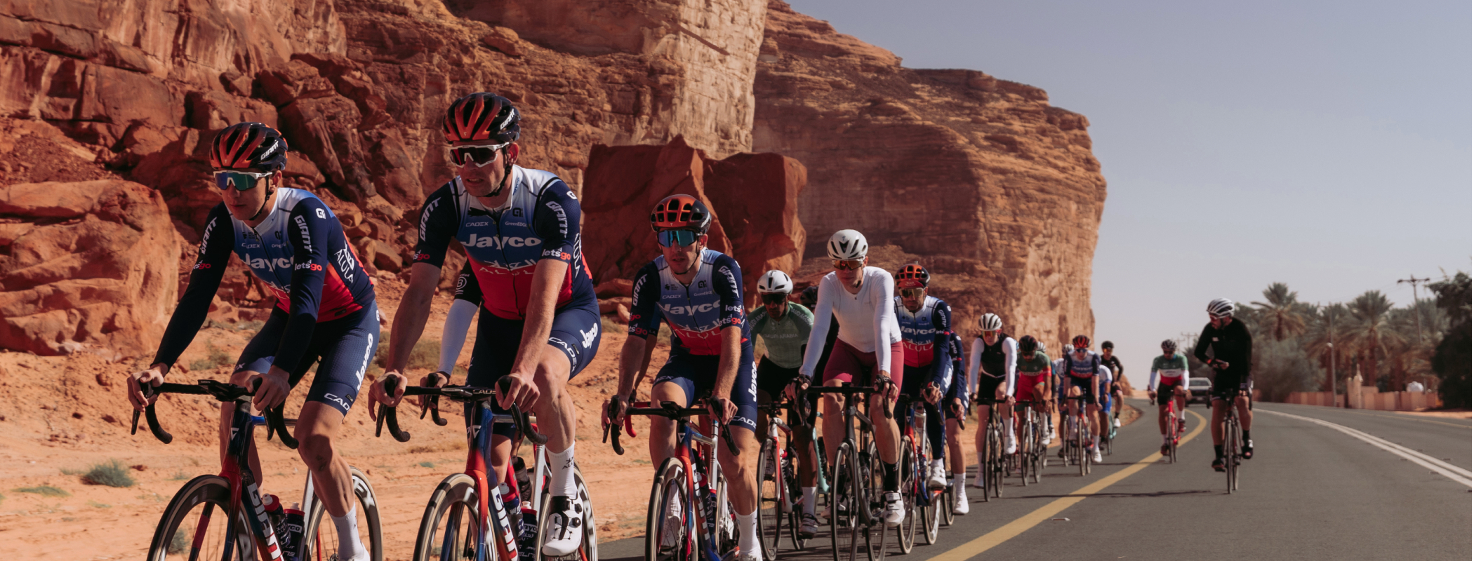 event banner for Team Jayco AlUla | Cycling Camp Experience in AlUla