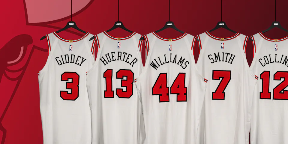 event banner for Chicago Bulls Association Jersey 24/25 Event