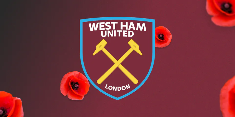 event banner for West Ham 2024 Poppy Special