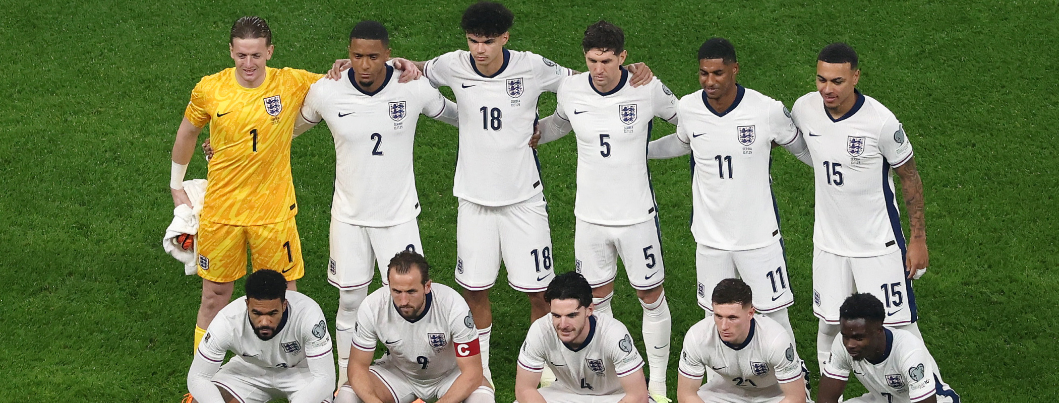 event banner for England - Serbia