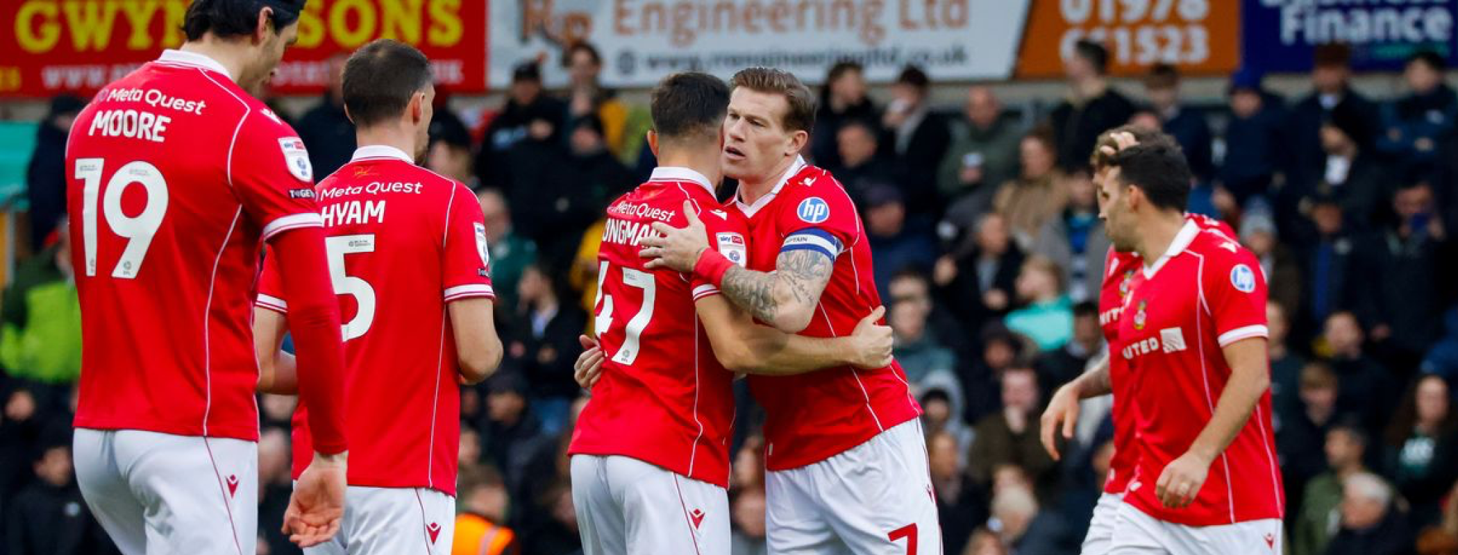 event banner for Wrexham A.F.C. - Blackburn Rovers