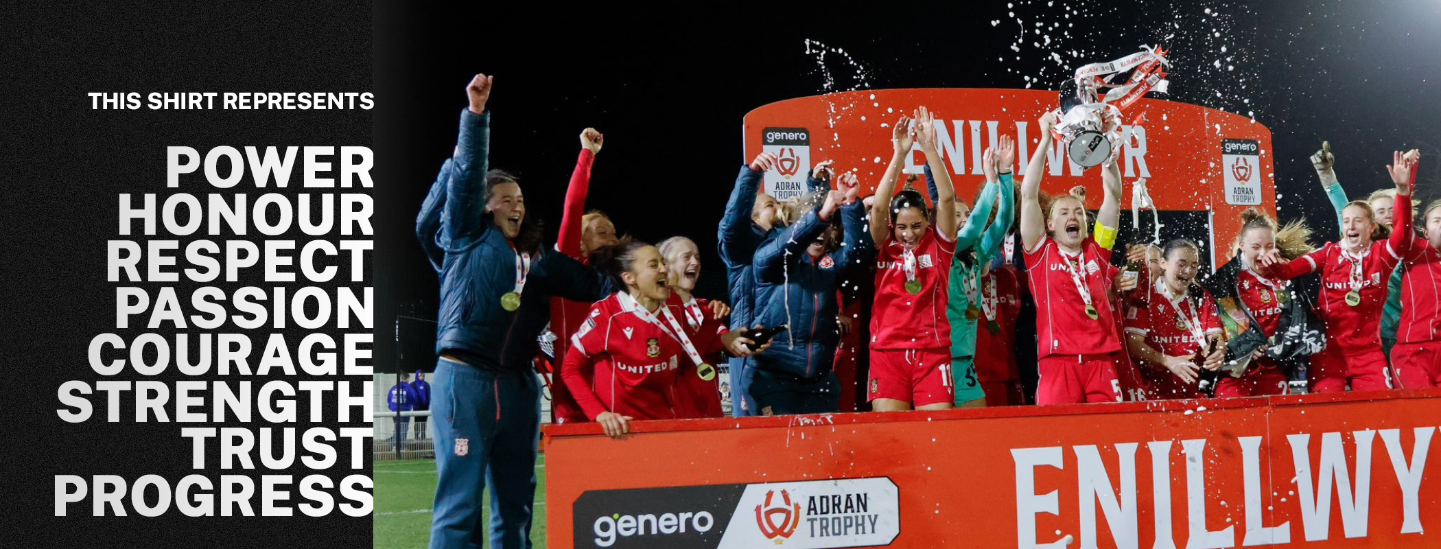 event banner for Wrexham Women vs Cardiff City Women