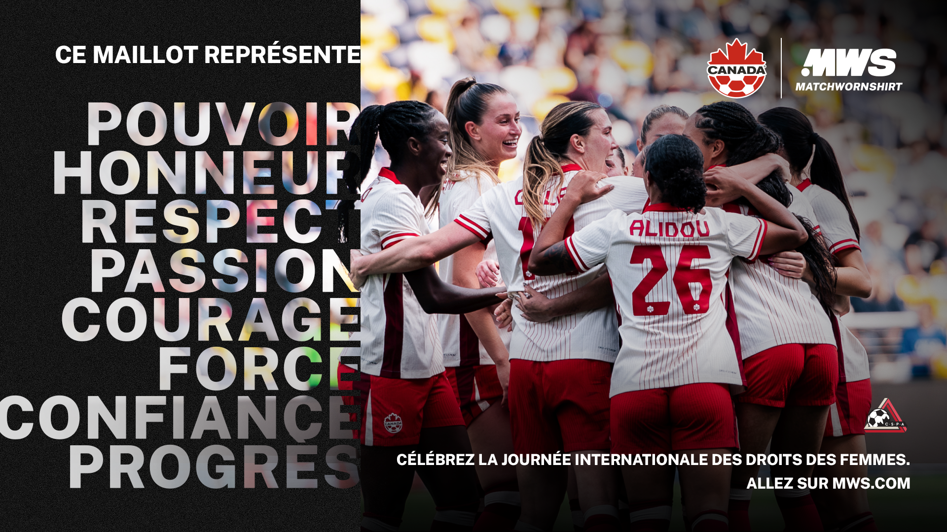 event banner for Canada Women's Soccer - Argentina W