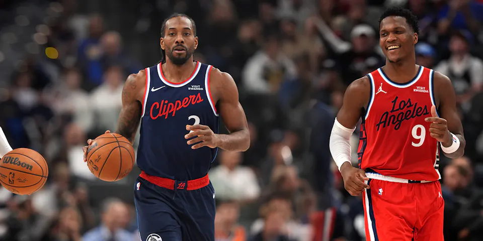 event banner for LA Clippers - Dallas Mavericks