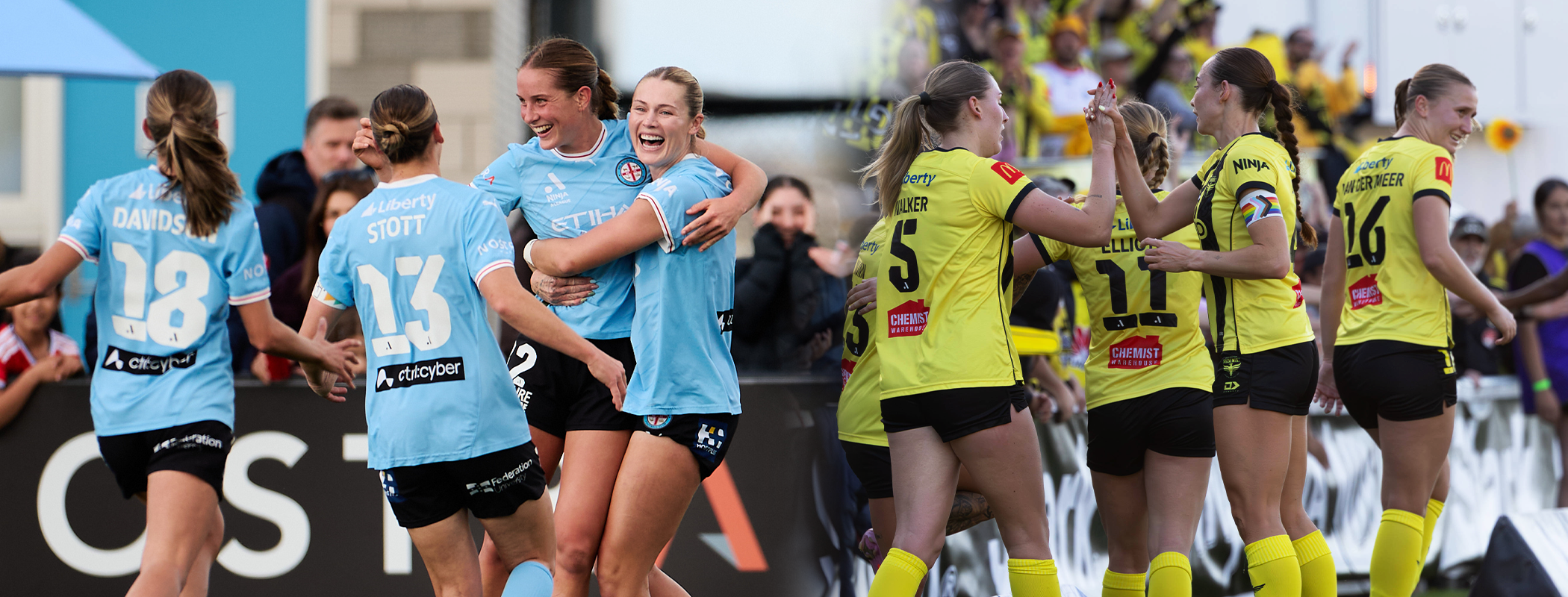 Melbourne City W - Wellington Phoenix W - Match Scored Balls header image