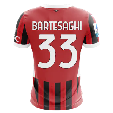AC Milan 팀의 Davide Bartesaghi 셔츠