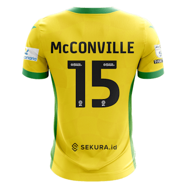 Norwich City 팀의 Ruairi McConville 셔츠