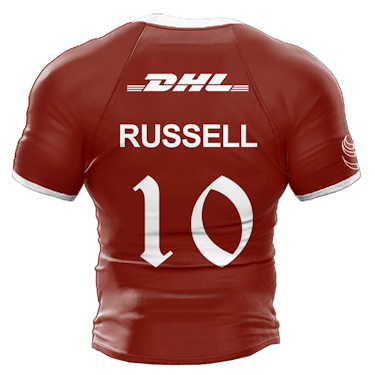 The British & Irish Lions 팀의 Finn Russell 셔츠