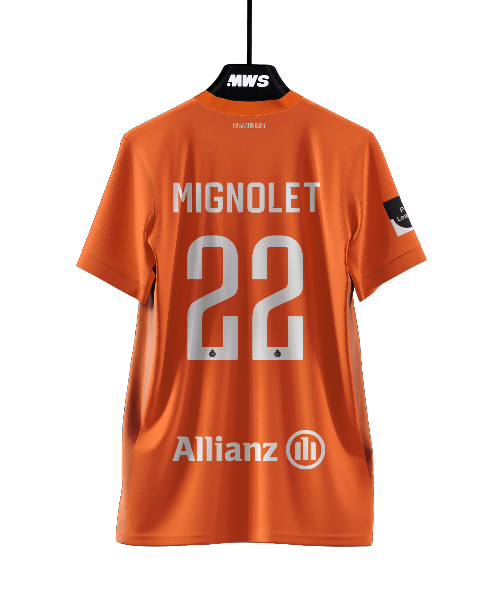 Mito 14番 サッカーシャツ オレンジ Simon Mignolet | Club Brugge - KAA Gent | MatchWornShirt