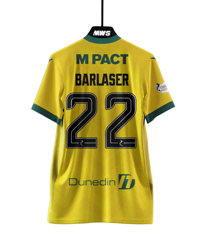 Hibernian 팀의 Daniel Barlaser 셔츠