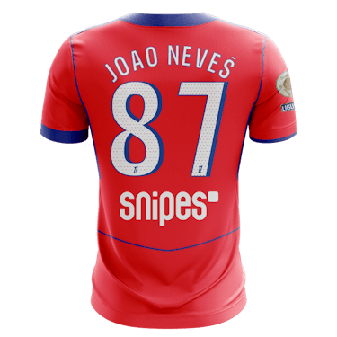 Camisola de João Neves, Paris Saint-Germain