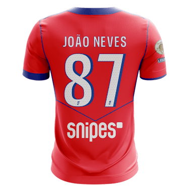Shirt van João Neves Paris Saint-Germain
