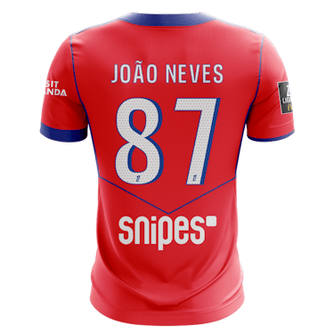 Shirt van João Neves Paris Saint-Germain