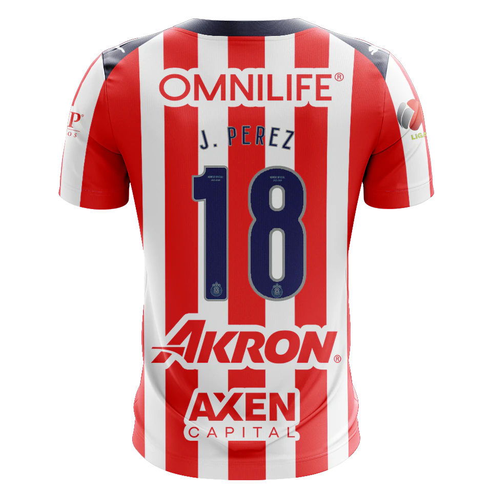 来自Chivas Guadalajara的Jonathan Perez球衣