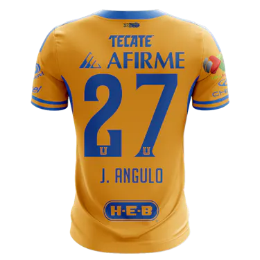 来自Tigres UANL的Jesús Alberto Angulo Uriarte球衣