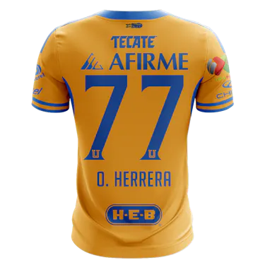 来自Tigres UANL的Jonathan Ozziel Herrera Morales球衣
