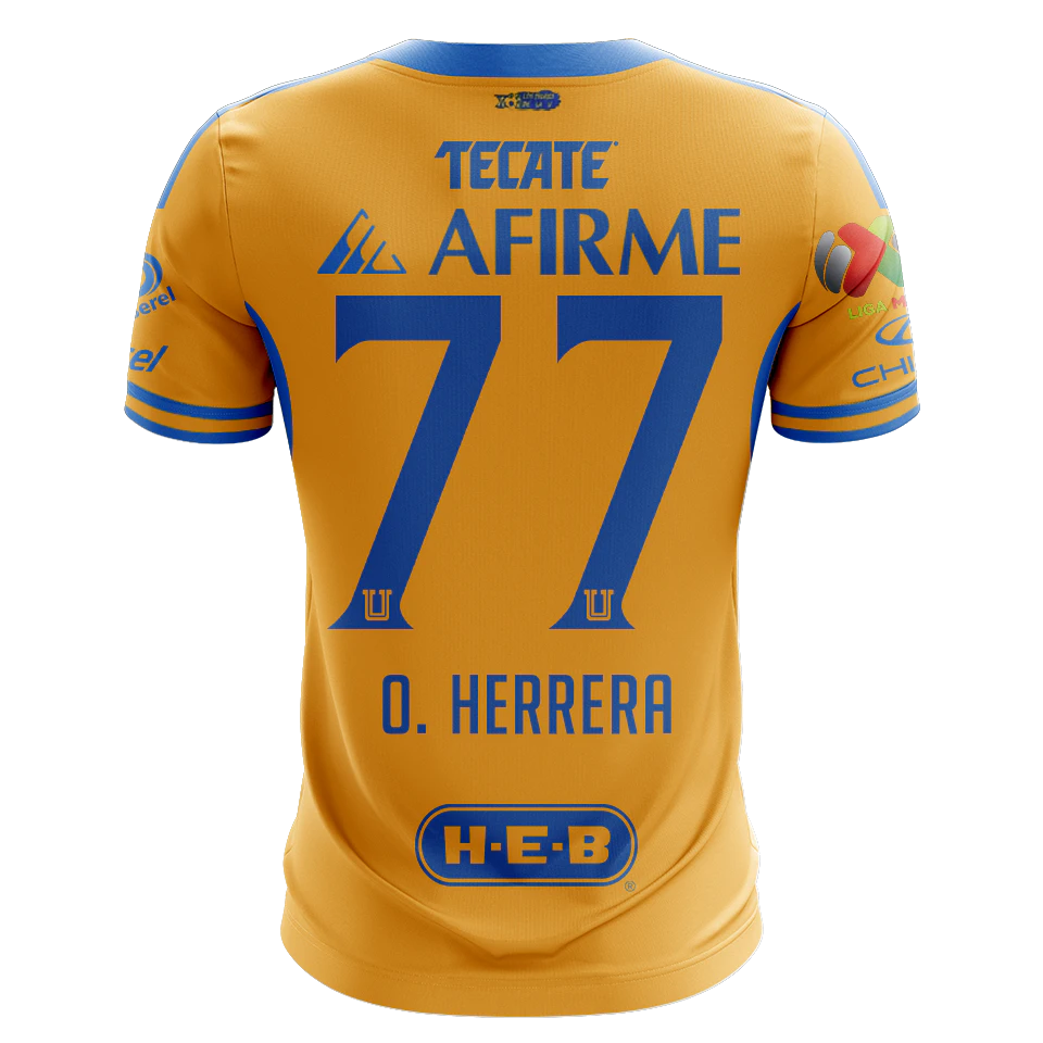 来自Tigres UANL的Jonathan Ozziel Herrera Morales球衣