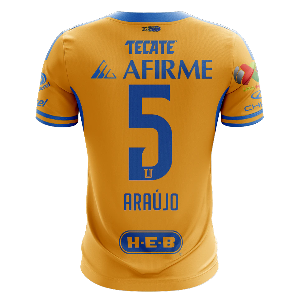 来自Tigres UANL的César Nahuel Araújo Vilches球衣