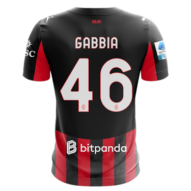 Matteo Gabbia AC Milan のシャツ