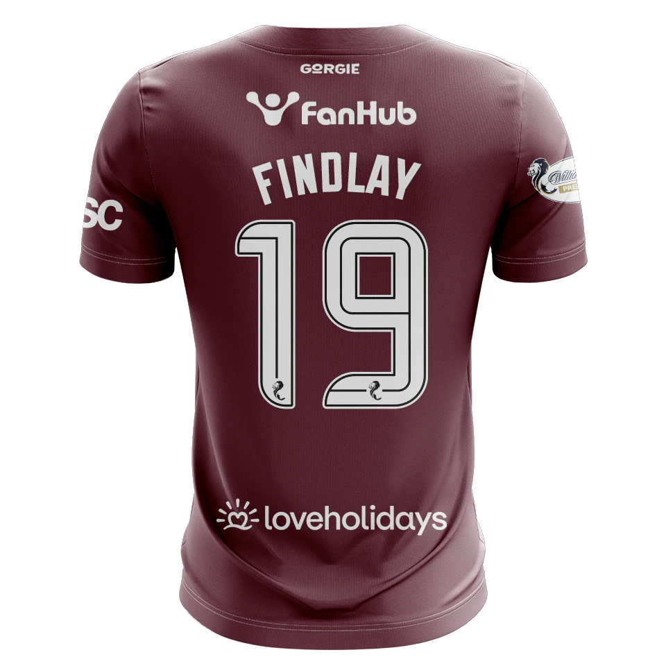 来自Heart of Midlothian的Stuart Findlay球衣
