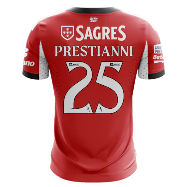 SL Benfica 팀의 Gianluca Prestianni 셔츠