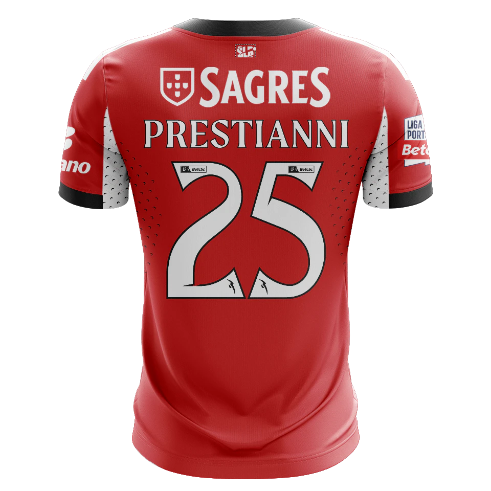 SL Benfica 팀의 Gianluca Prestianni 셔츠