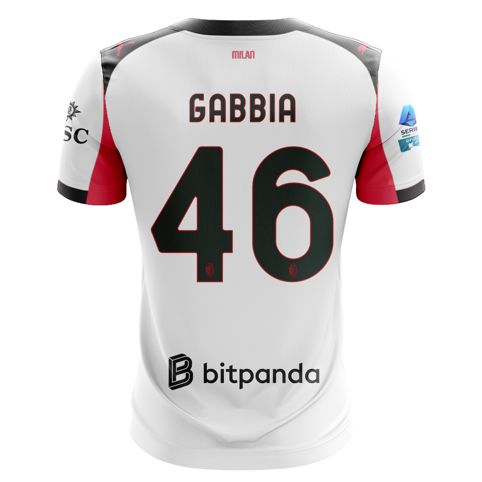 Matteo Gabbia | Cagliari Calcio - AC Milan | MatchWornShirt, image size:960x960