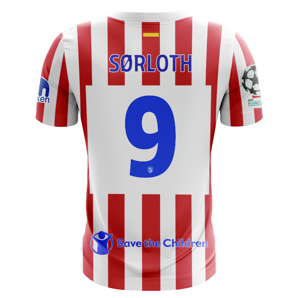 Alexander Sørloth Atlético de Madrid shirt