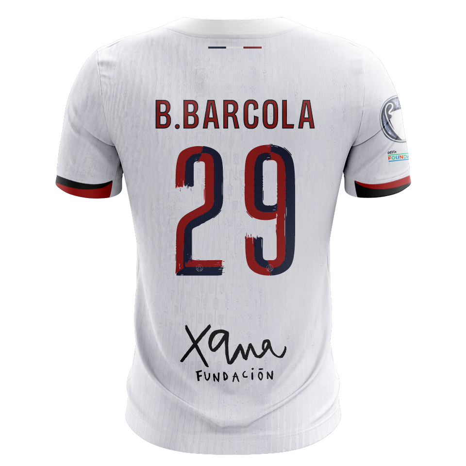Paris Saint-Germain 팀의 Bradley Barcola 셔츠
