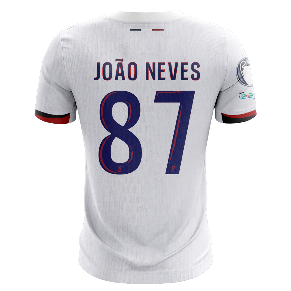 João Neves | Athletic Club - Paris Saint-Germain | MatchWornShirt