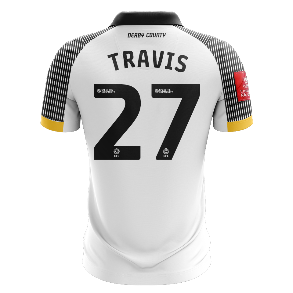 Lewis Travis | Derby County - Leeds United | MatchWornShirt