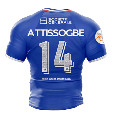 来自France Rugby的Théo Attissogbe球衣