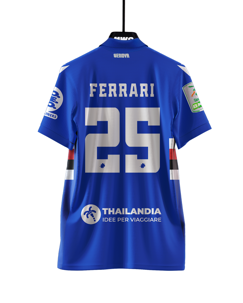 Alex Ferrari UC Sampdoria S.S.C. Bari MatchWornShirt