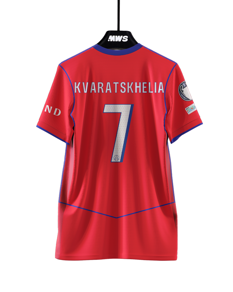 Khvicha Kvaratskhelia Paris Saint-Germain shirt