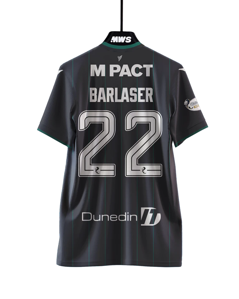 Daniel Barlaser Hibernian shirt